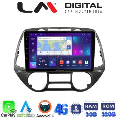 LM Digital - LM ZE8837 GPS Οθόνη OEM Multimedia Αυτοκινήτου για Hyundai i20 2008 > 2014 (CarPlay/AndroidAuto/BT/GPS/WIFI/GPRS)