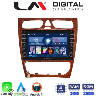 LM Digital - LM ZG4171W GPS Οθόνη OEM Multimedia Αυτοκινήτου για Mercedes C Class 1999 > 2004 (Προ Facelift) (CarPlay/AndroidAuto/BT/GPS/WIFI/GPRS)