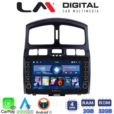 LM Digital - LM ZG4317 GPS Οθόνη OEM Multimedia Αυτοκινήτου για Hyundai Santa Fe 2000 > 2006 (CarPlay/AndroidAuto/BT/GPS/WIFI/GPRS)