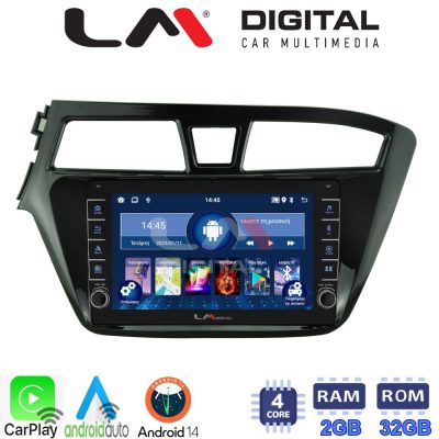 LM Digital - LM ZG4517 GPS Οθόνη OEM Multimedia Αυτοκινήτου για Hyundai i20 2015> (CarPlay/AndroidAuto/BT/GPS/WIFI/GPRS)