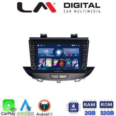 LM Digital - LM ZG4664 GPS Οθόνη OEM Multimedia Αυτοκινήτου για Opel Crossland-Grandland 2017 > (CarPlay/AndroidAuto/BT/GPS/WIFI/GPRS)