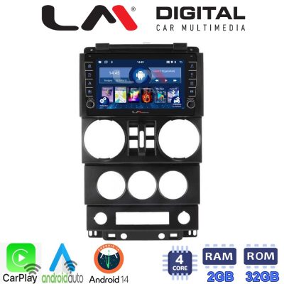LM Digital - LM ZG4748B GPS Οθόνη OEM Multimedia Αυτοκινήτου για JEEP WRANGLER 2007 > 2011 (CarPlay/AndroidAuto/BT/GPS/WIFI/GPRS)