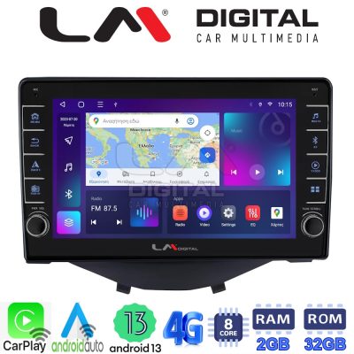 LM Digital - LM ZG8564B GPS Οθόνη OEM Multimedia Αυτοκινήτου για Toyota Aygo 2014 > Citroen C1 2014 > Peugeot 107 2014 > (CarPlay/AndroidAuto/BT/GPS/WIFI/GPRS)