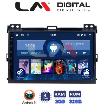 LM Digital - LM ZL4384 GPS Οθόνη OEM Multimedia Αυτοκινήτου για TOYOTA LANDCRUISER J100 2003>2009   (BT/GPS/WIFI)