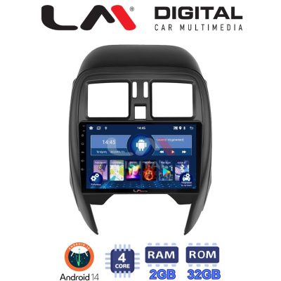 LM Digital - LM ZL4460 GPS Οθόνη OEM Multimedia Αυτοκινήτου για Nissan Micra K13 2010 > 2016 (BT/GPS/WIFI/GPRS)