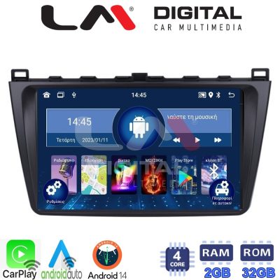 LM Digital - LM ZN4012 GPS Οθόνη OEM Multimedia Αυτοκινήτου για Mazda 6 2008 > 2012 (CarPlay/AndroidAuto/BT/GPS/WIFI/GPRS)