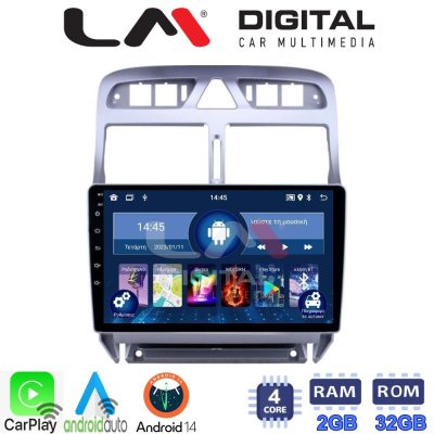 LM Digital - LM ZN4017 GPS Οθόνη OEM Multimedia Αυτοκινήτου για PEUGEOT 307 2001 > 2008  (CarPlay/AndroidAuto/BT/GPS/WIFI/GPRS)