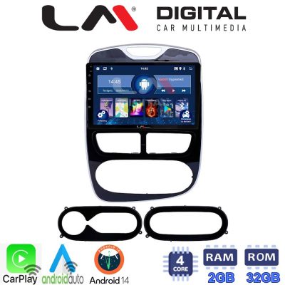 LM Digital - LM ZN4320 GPS Οθόνη OEM Multimedia Αυτοκινήτου για RENAULT CLIO 2012 > 2015  (CarPlay/AndroidAuto/BT/GPS/WIFI/GPRS)