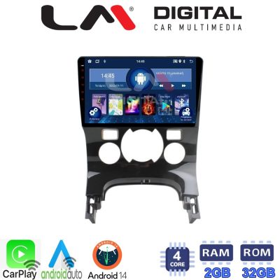 LM Digital - LM ZN4323C GPS Οθόνη OEM Multimedia Αυτοκινήτου για PEUGEOT 3008 2009>2016 & 206  2002>2006 (CarPlay/AndroidAuto/BT/GPS/WIFI/GPRS)