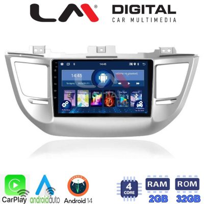 LM Digital - LM ZN4361 GPS Οθόνη OEM Multimedia Αυτοκινήτου για Hyundai Tucson 2015 < 2019 (CarPlay/AndroidAuto/BT/GPS/WIFI/GPRS)