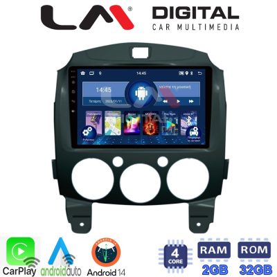 LM Digital - LM ZN4430 GPS Οθόνη OEM Multimedia Αυτοκινήτου για MAZDA 2 2007>2014 (CarPlay/AndroidAuto/BT/GPS/WIFI/GPRS)