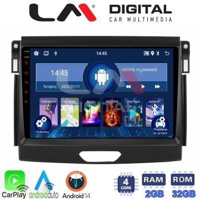 LM Digital - LM ZN4574 GPS Οθόνη OEM Multimedia Αυτοκινήτου για Ford Ranger 2015 > 2020 (CarPlay/AndroidAuto/BT/GPS/WIFI/GPRS)