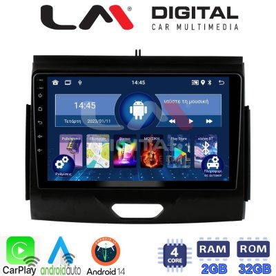 LM Digital - LM ZN4576B GPS Οθόνη OEM Multimedia Αυτοκινήτου για FORD RANGER 2015>2020 (CarPlay/AndroidAuto/BT/GPS/WIFI/GPRS)