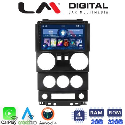 LM Digital - LM ZN4748 GPS Οθόνη OEM Multimedia Αυτοκινήτου για JEEP WRANGLER 2007 > 2011 (CarPlay/AndroidAuto/BT/GPS/WIFI/GPRS)