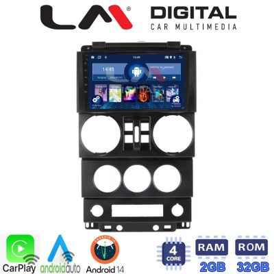 LM Digital - LM ZN4748B GPS Οθόνη OEM Multimedia Αυτοκινήτου για JEEP WRANGLER 2007 > 2011 (CarPlay/AndroidAuto/BT/GPS/WIFI/GPRS)