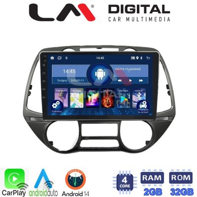 LM Digital - LM ZN4837 GPS Οθόνη OEM Multimedia Αυτοκινήτου για Hyundai i20 2008 > 2014 (CarPlay/AndroidAuto/BT/GPS/WIFI/GPRS)