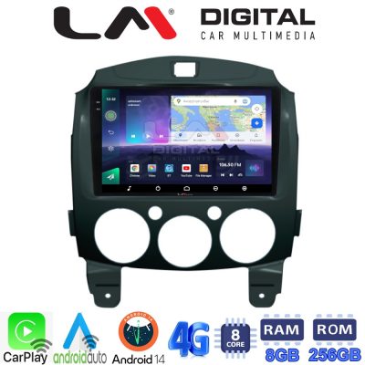 LM Digital - LM ZQ8430 GPS Οθόνη OEM Multimedia Αυτοκινήτου για MAZDA 2 2007>2014 (CarPlay/AndroidAuto/BT/GPS/WIFI/GPRS)