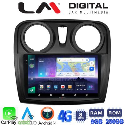 LM Digital - LM ZQ8457 GPS Οθόνη OEM Multimedia Αυτοκινήτου για Dacia Santero 2012 > 2019 (CarPlay/AndroidAuto/BT/GPS/WIFI/GPRS)