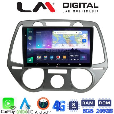 LM Digital - LM ZQ8838 GPS Οθόνη OEM Multimedia Αυτοκινήτου για Hyundai i20 2008 > 2014 (CarPlay/AndroidAuto/BT/GPS/WIFI/GPRS)