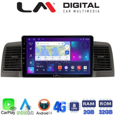 LM Digital - LM ZR8010 GPS Οθόνη OEM Multimedia Αυτοκινήτου για Toyota Corolla 2000-2007  (CarPlay/AndroidAuto/BT/GPS/WIFI/GPRS)