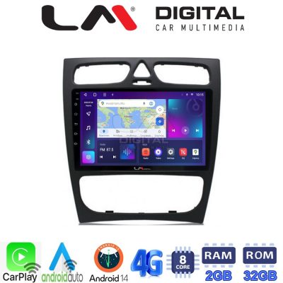LM Digital - LM ZR8171 GPS Οθόνη OEM Multimedia Αυτοκινήτου για MERCEDES C (W203) - CLK (W208) (CarPlay/AndroidAuto/BT/GPS/WIFI/GPRS)