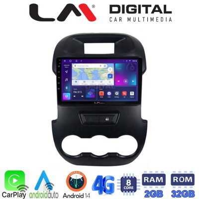 LM Digital - LM ZR8245 GPS Οθόνη OEM Multimedia Αυτοκινήτου για FORD RANGER 2011> 2015 (CarPlay/AndroidAuto/BT/GPS/WIFI/GPRS)