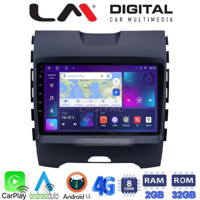 LM Digital - LM ZR8248 GPS Οθόνη OEM Multimedia Αυτοκινήτου για Ford Edge 2016 > (CarPlay/AndroidAuto/BT/GPS/WIFI/GPRS)