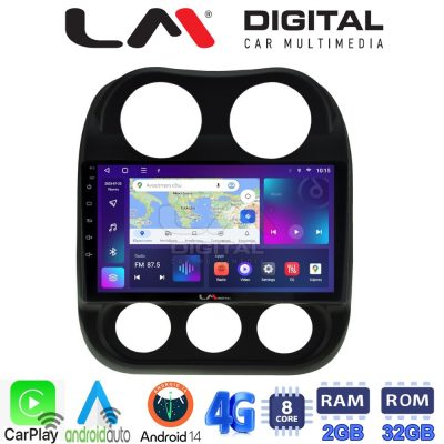 LM Digital - LM ZR8252 GPS Οθόνη OEM Multimedia Αυτοκινήτου για JEEP COMPASS 2011>2016 (CarPlay/AndroidAuto/BT/GPS/WIFI/GPRS)
