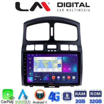 LM Digital - LM ZR8317 GPS Οθόνη OEM Multimedia Αυτοκινήτου για Hyundai Santa Fe 2000 > 2006 (CarPlay/AndroidAuto/BT/GPS/WIFI/GPRS)
