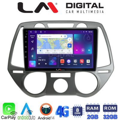 LM Digital - LM ZR8838 GPS Οθόνη OEM Multimedia Αυτοκινήτου για Hyundai i20 2008 > 2014 (CarPlay/AndroidAuto/BT/GPS/WIFI/GPRS)