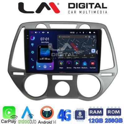 LM ZS8838 GPS Οθόνη OEM Multimedia Αυτοκινήτου για Hyundai i20 2008 > 2014 (CarPlay/AndroidAuto/BT/GPS/WIFI/GPRS)