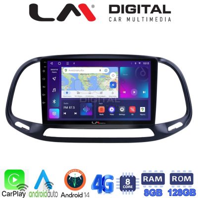 LM Digital - LM ZT8197 GPS Οθόνη OEM Multimedia Αυτοκινήτου για Fiat Doblo - Combo 2015 > 2018 (CarPlay/AndroidAuto/BT/GPS/WIFI/GPRS)