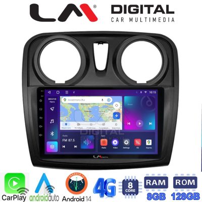 LM Digital - LM ZT8457 GPS Οθόνη OEM Multimedia Αυτοκινήτου για Dacia Santero 2012 > 2019 (CarPlay/AndroidAuto/BT/GPS/WIFI/GPRS)