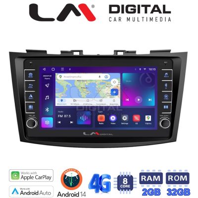 LM Digital - LM ZG8179 GPS Οθόνη OEM Multimedia Αυτοκινήτου για SUZUKI SWIFT 2011>2016 (CarPlay/AndroidAuto/BT/GPS/WIFI/GPRS)