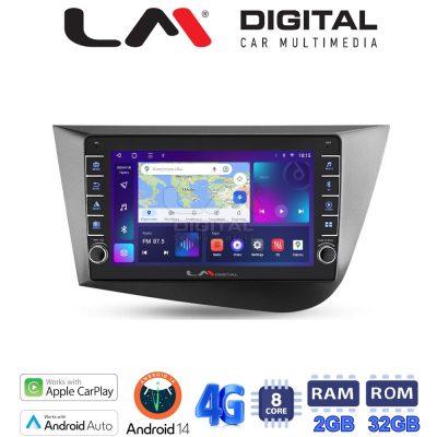 LM Digital - LM ZG8217 GPS Οθόνη OEM Multimedia Αυτοκινήτου για Seat Leon 2005>2012 (CarPlay/AndroidAuto/BT/GPS/WIFI/GPRS)