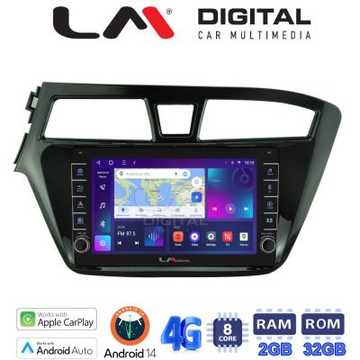 LM Digital - LM ZG8517 GPS Οθόνη OEM Multimedia Αυτοκινήτου για Hyundai i20 2015> (CarPlay/AndroidAuto/BT/GPS/WIFI/GPRS)