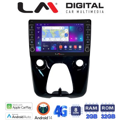 LM Digital - LM ZG8564 GPS Οθόνη OEM Multimedia Αυτοκινήτου για Aygo & C1 & 107 14> (CarPlay/AndroidAuto/BT/GPS/WIFI/GPRS)