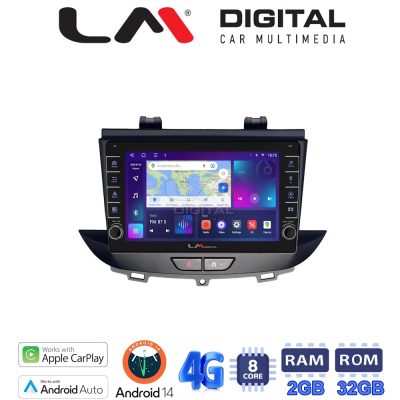 LM Digital - LM ZG8664 GPS Οθόνη OEM Multimedia Αυτοκινήτου για Opel Crossland-Grandland 2017 > (CarPlay/AndroidAuto/BT/GPS/WIFI/GPRS)