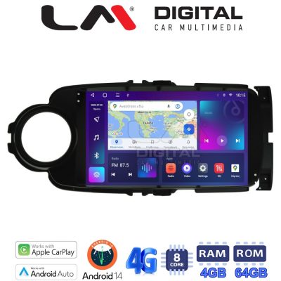 LM Digital - LM ZC8254B GPS Οθόνη OEM Multimedia Αυτοκινήτου για Toyota Yaris 2012 > 2015 Αν το αυτοκίνητο είναι υβριδικό, παρακαλώ ενημερώστε μας πριν την παραγγελία σας. (CarPlay/AndroidAuto/BT/GPS/WIFI/GPRS)