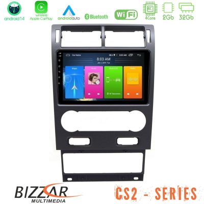 Bizzar CS2 Series 4Core Android14 2+32GB Ford Mondeo 2004-2007 Navigation Multimedia Tablet 9" Με Carplay & Android Auto