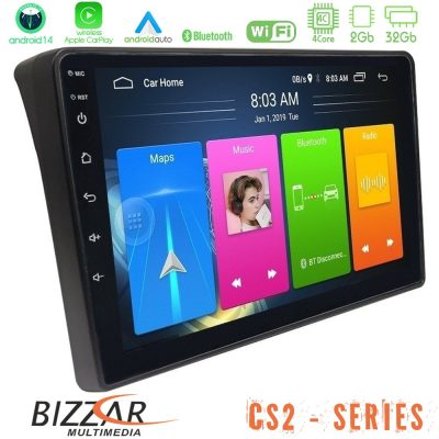 Bizzar CS2 Series 4Core Android14 2+32GB Fiat Ducato/Citroen Jumper/Peugeot Boxer Navigation Multimedia Tablet 9" Με Carplay & Android Auto