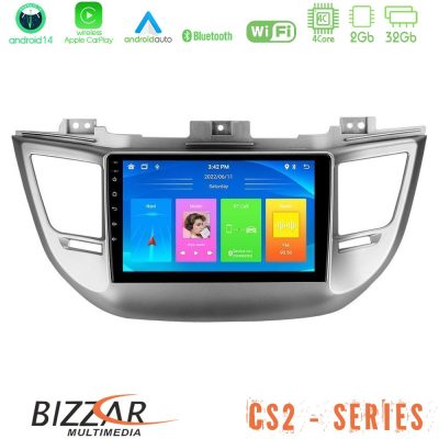 Bizzar CS2 Series 4Core Android14 2+32GB Hyundai Tucson 2015-2018 Navigation Multimedia Tablet 9" Με Carplay & Android Auto