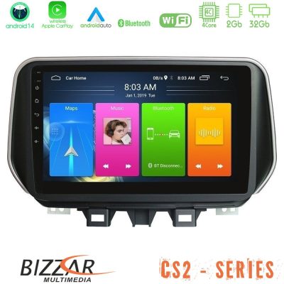 Bizzar CS2 Series 4Core Android14 2+32GB Hyundai ix35 Navigation Multimedia Tablet 10" Με Carplay & Android Auto