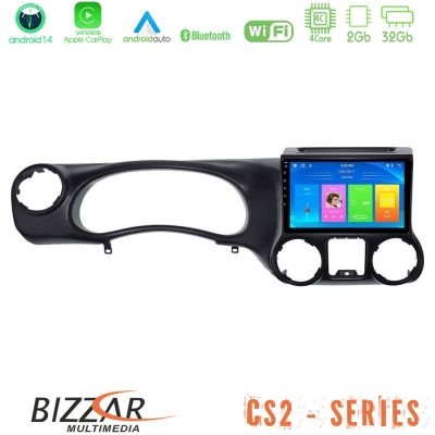 Bizzar CS2 Series 4Core Android14 2+32GB Jeep Wrangler 2011-2014 Navigation Multimedia Tablet 9" Με Carplay & Android Auto