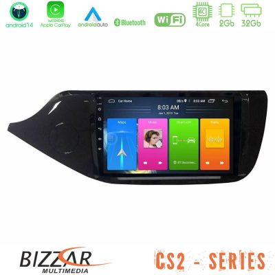 Bizzar CS2 Series 4Core Android14 2+32GB Kia Ceed 2013-2017 Navigation Multimedia Tablet 9" Με Carplay & Android Auto