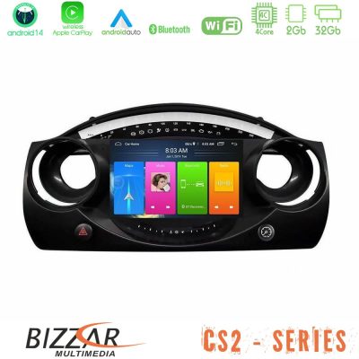 Bizzar CS2 Series 4Core Android14 2+32GB Mini Cooper R50 Navigation Multimedia Tablet 9" Με Carplay & Android Auto