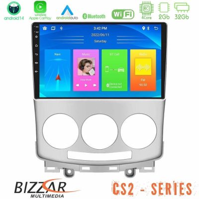 Bizzar CS2 Series 4Core Android14 2+32GB Mazda 5 2004-2010 Navigation Multimedia Tablet 9″ Με Carplay & Android Auto