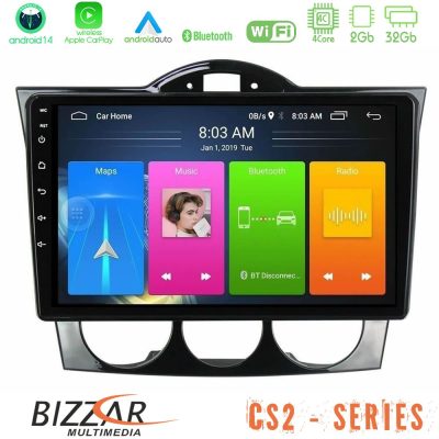 Bizzar CS2 Series 4Core Android14 2+32GB Mazda RX8 2003-2008 Navigation Multimedia Tablet 9" Με Carplay & Android Auto