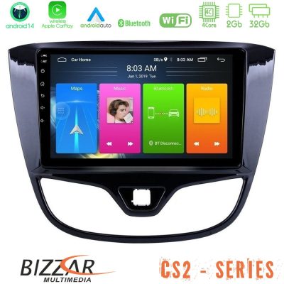 Bizzar CS2 Series 4Core Android14 2+32GB Opel Karl 2017-2019 Navigation Multimedia Tablet 9" Με Carplay & Android Auto