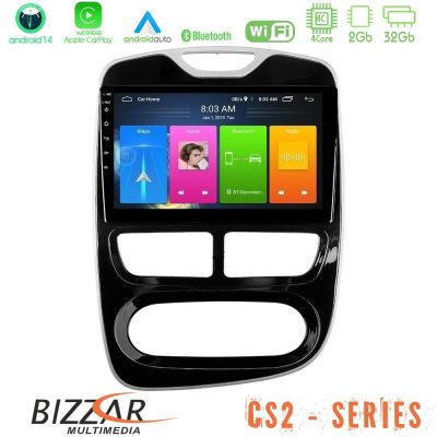 Bizzar CS2 Series 4Core Android14 2+32GB Renault Clio 2012-2016 Navigation Multimedia Tablet 10" Με Carplay & Android Auto
